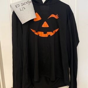 Black Hoodie with Orange Pumpkin Face